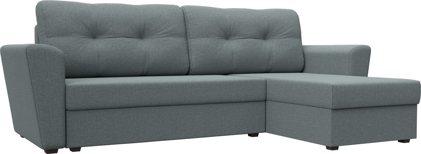 

Угловой диван Лига диванов Амстердам Лайт правый 121169 (рогожка амур серый)