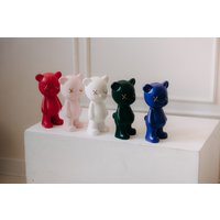 Статуэтка К.РАМА Мишка кожаный Kaws & Bearbrick (малиновый)