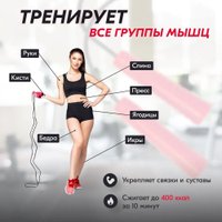 Скакалка Profitnesslab 2.8 м (розовый/черный)