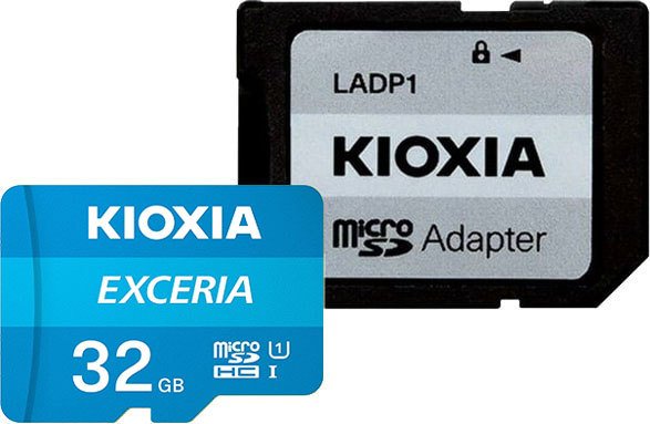 

Карта памяти Kioxia Exceria microSDHC LMEX1L032GG2 32GB (с адаптером)