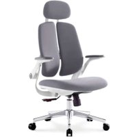 Офисное кресло SitUp Kwin White Chrome (ткань Grey/Grey)