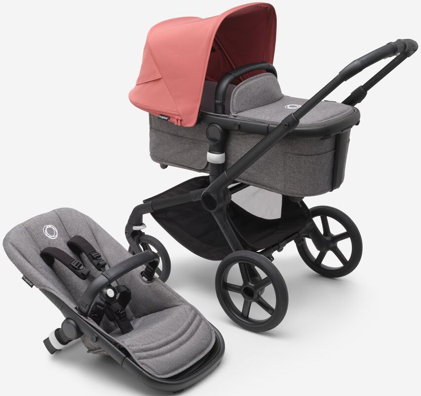 

Универсальная коляска Bugaboo Fox 5 (2 в 1, sunrise red/grey melange/black)