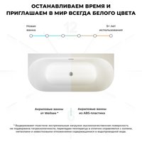 Ванна Wellsee Collaro 170x80 28910101R (пристенная ванна белый глянец, экран, ножки, сифон-автомат хром)
