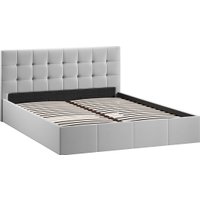 Кровать Трия Эмма с ПМ 160x200 (велюр Confetti Silver)