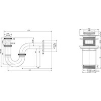 Сифон Wellsee Drainage System 182102001 (сифон, донный клапан, хром)