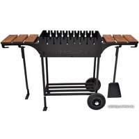 Мангал для дачи Progrill Техас вуд на колесах (5 мм)