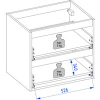  Lauter Комод для ванной Mia 60 со столешницей Melisa (белый глянец/текстура камня/черный)