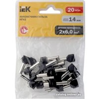 Наконечник-гильза для кабеля IEK НШВИ(2) 6.0-14 UTE10-4-D6-0-100 (20 шт, черный) в Солигорске