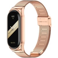 Браслет Mijobs Миланская петля для Xiaomi Smart Band 7 (розовое золото)