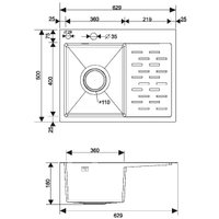 Кухонная мойка РМС MRK-6350L (с дозатором)
