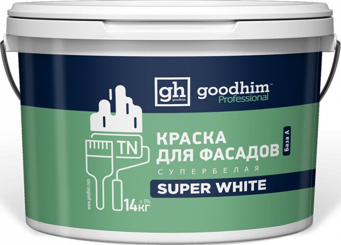 

Краска Goodhim TN Cтандарт для фасадов 9366 14 кг