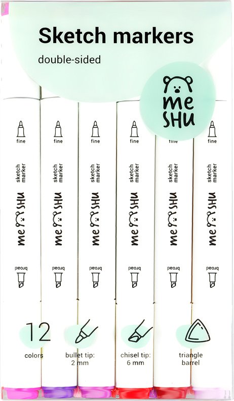 

Набор маркеров Meshu MS_38258 (12 цветов)