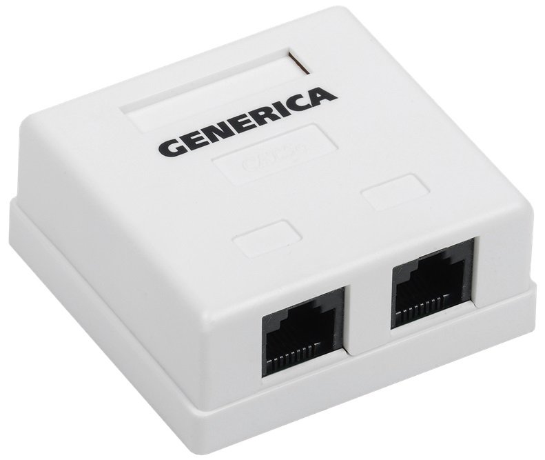 

Розетка компьютерная IEK Generica CS2-1C5EU-22-G