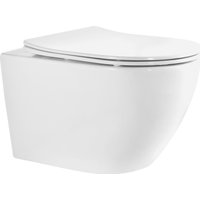 Унитаз подвесной Roxen Antares Tornado Long в комплекте с инсталляцией StounFix Dual Fresh 6 в 1 868435 (кнопка: хром матовый матовая)