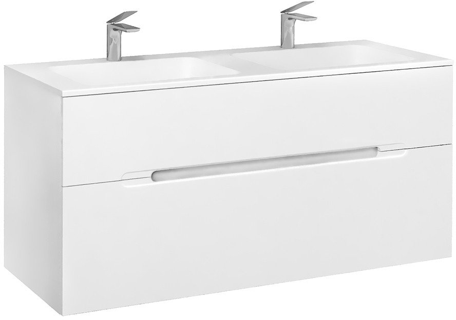 

Jorno Тумба с умывальником Modul 120 Mоl.01.122/P/W+Mol.08.120/W