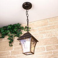 Уличный подвесной светильник Elektrostandard Apus H GL 1009H (черное золото)