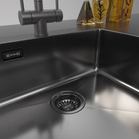 Кухонная мойка ZorG ZRN 5055 Premium PVD Gunblack