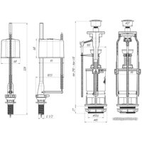 Комплект арматуры Ани Пласт WC6550M