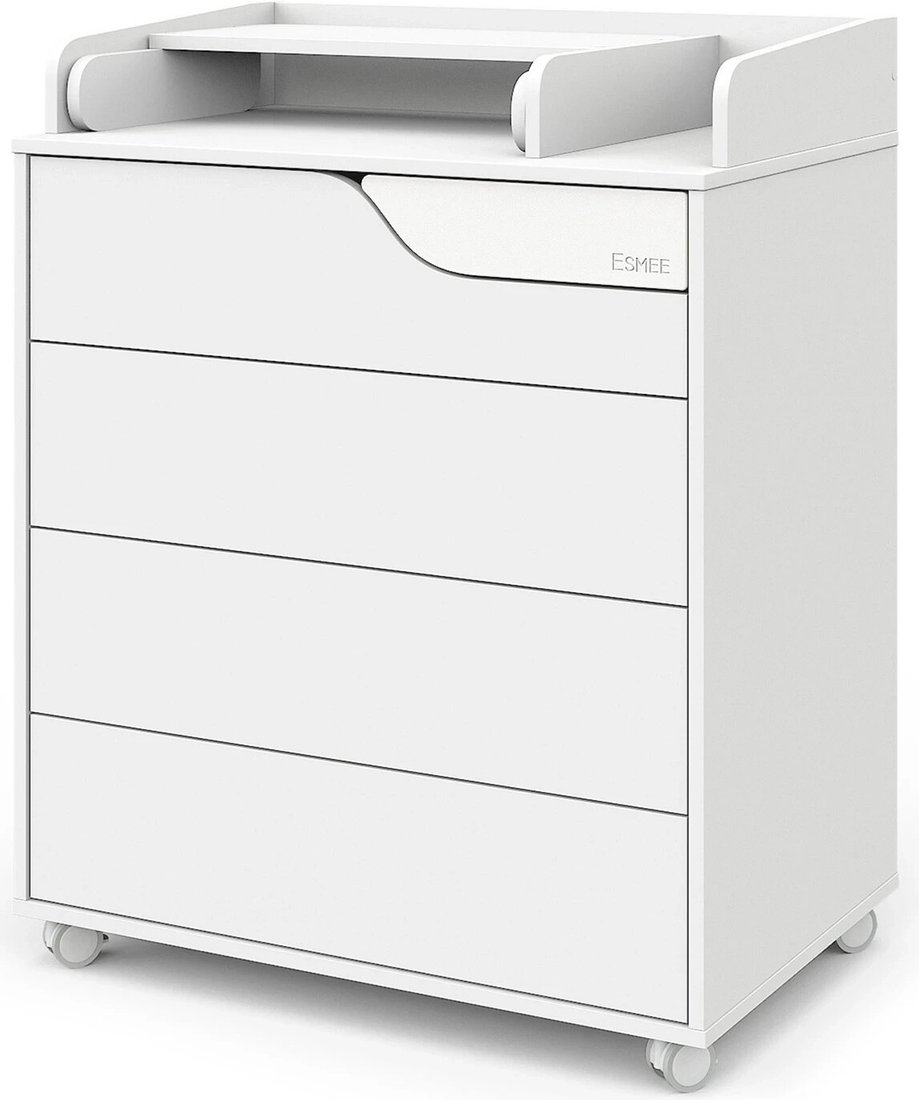 

Детский комод Атон Мебель ESMEE ЛДСП/МДФ 800/5 с органайзером и Push-to-open (белая аляска/белый)