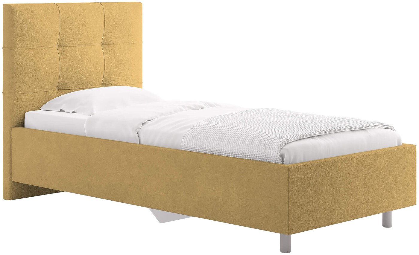 Кровать Сонум Caprice 90x200 (замша горчичный)