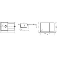 Кухонная мойка ZorG Rock 78 Premium black metallic