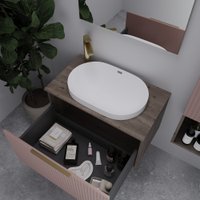  ЗОВ Тумба под умывальник Дублин 80 DU80TSMFR (флавио античная роза)