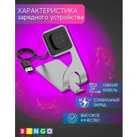 Док-станция Bingo для Google Pixel Watch 2/3/FITBIT Ace LTE/Versa 3/4/Sense 1/2 (серый)