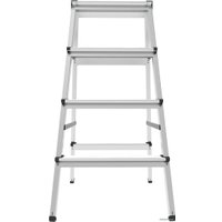 Лестница-стремянка Новая высота NV 112 алюминиевая двухсторонняя 2x4 ступеней