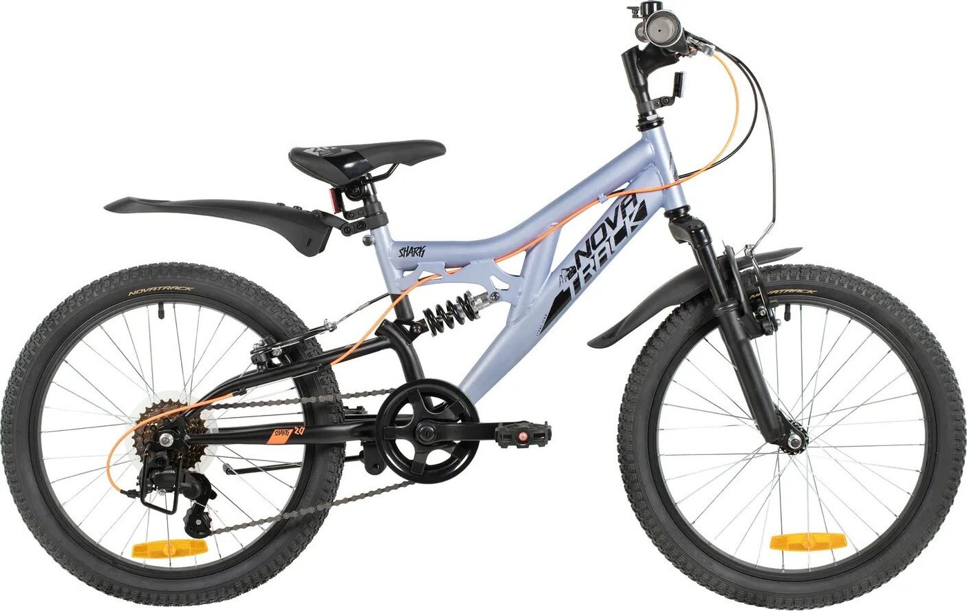 Детский велосипед Novatrack Shark 20 20SS6V.SHARK.GRB6 (серо-голубой)