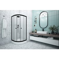 Душевой уголок Метакам Classic Black 90x90 ШПS_013571 (матовое стекло)