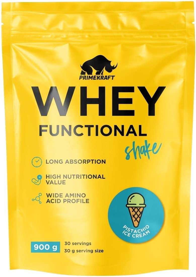 

Протеин комплексный Prime Kraft Whey Functional Shake (900 г, фисташковое мороженое)