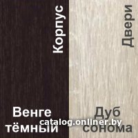 Шкаф-купе Кортекс-мебель Сенатор ШК12 Классика ДСП с зеркалом (венге/дуб сонома)