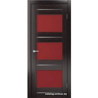 Межкомнатная дверь MDF-Techno Dominika 300 50x200 (орех темный/лакобель красный)