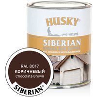 Краска Husky Siberian Акриловая для дерева 0.9 л (коричневый RAL 8017)