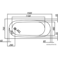 Ванна Kolpa-San Tamia 150x70