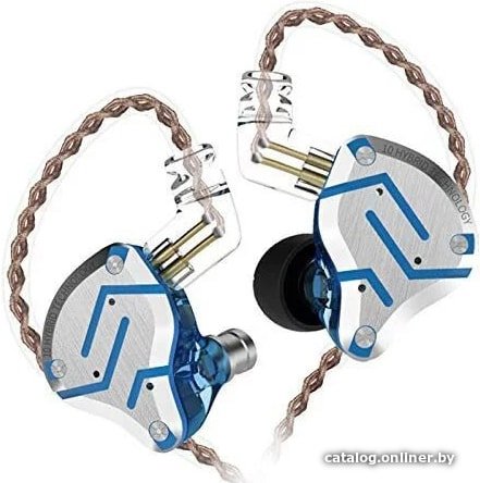 Наушники KZ Acoustics ZS10 Pro (без микрофона, блики синего)