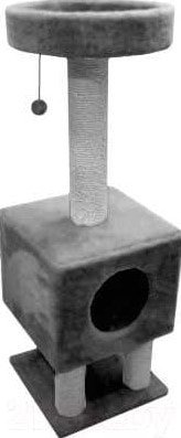 Комплекс Cat House На ножках 1.05 (хлопок серый)