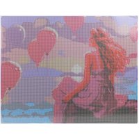 Алмазная мозаика  MultiArt Девушка у моря с шарами AM40X50-129508