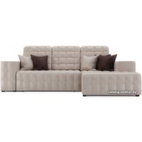 Угловой диван Мебель-АРС Мадрид правый (бархат бежевый Star Velvet 6 Beige)