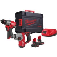 Milwaukee M12 FPP2BG2-502X 4933500138 (шуруповерт, перфоратор, 2 АКБ, кейс)