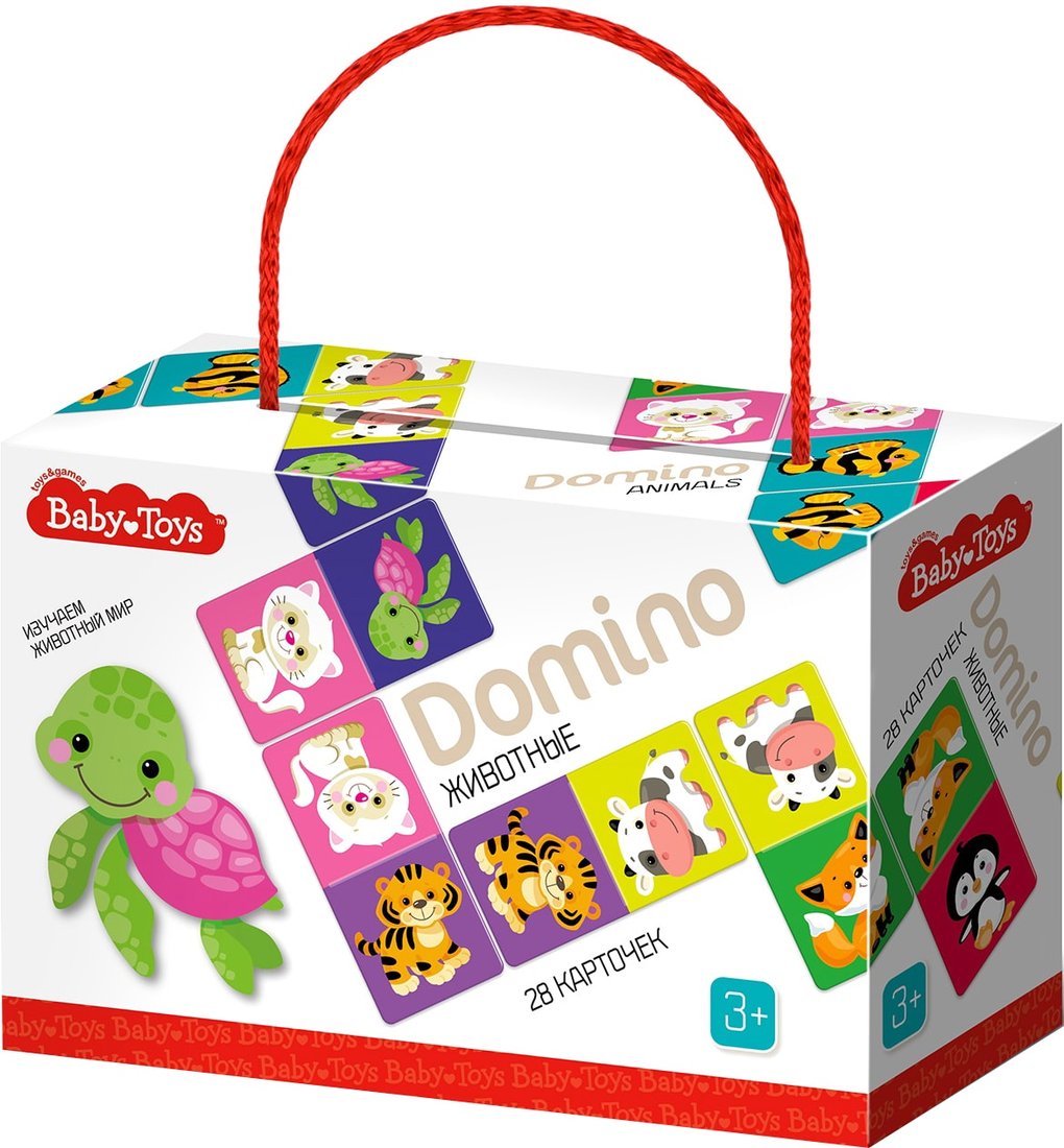 

Развивающая игра Baby Toys Домино Животные 04047
