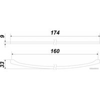 Ручка мебельная Boyard Costa RS221BSN.4/160