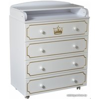 Детский комод Антел Nikol 800/4 МДФ (белый)