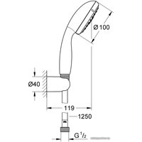 Душевой гарнитур  Grohe New Tempesta 100 27799001