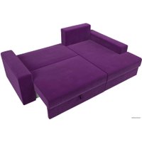 Угловой диван Mebelico Майами 15 114895 (правый, микровельвет, фиолетовый)