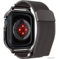 Ремешок Spigen Metal Fit Pro для Apple Watch (45/44 мм) (темно-серый)