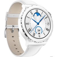 Умные часы Huawei Watch GT 3 Pro Ceramic 43 мм (белый/кожа)