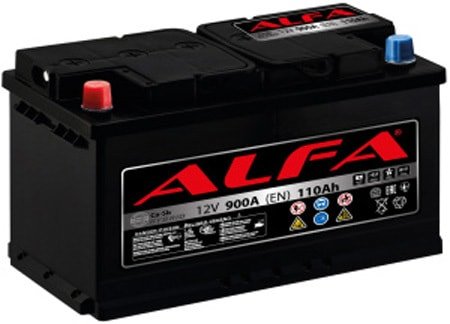 

Автомобильный аккумулятор ALFA Hybrid 110 L (110 А·ч)