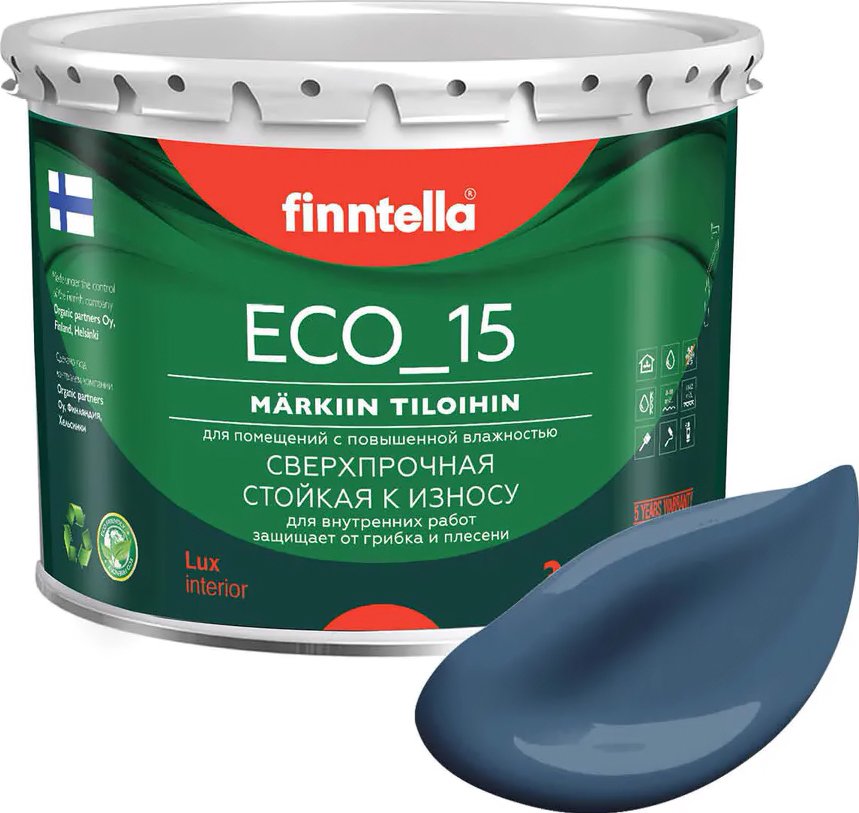 

Краска Finntella Eco 15 Bondii F-10-1-3-FL004 2.7 л (лазурно-серый)