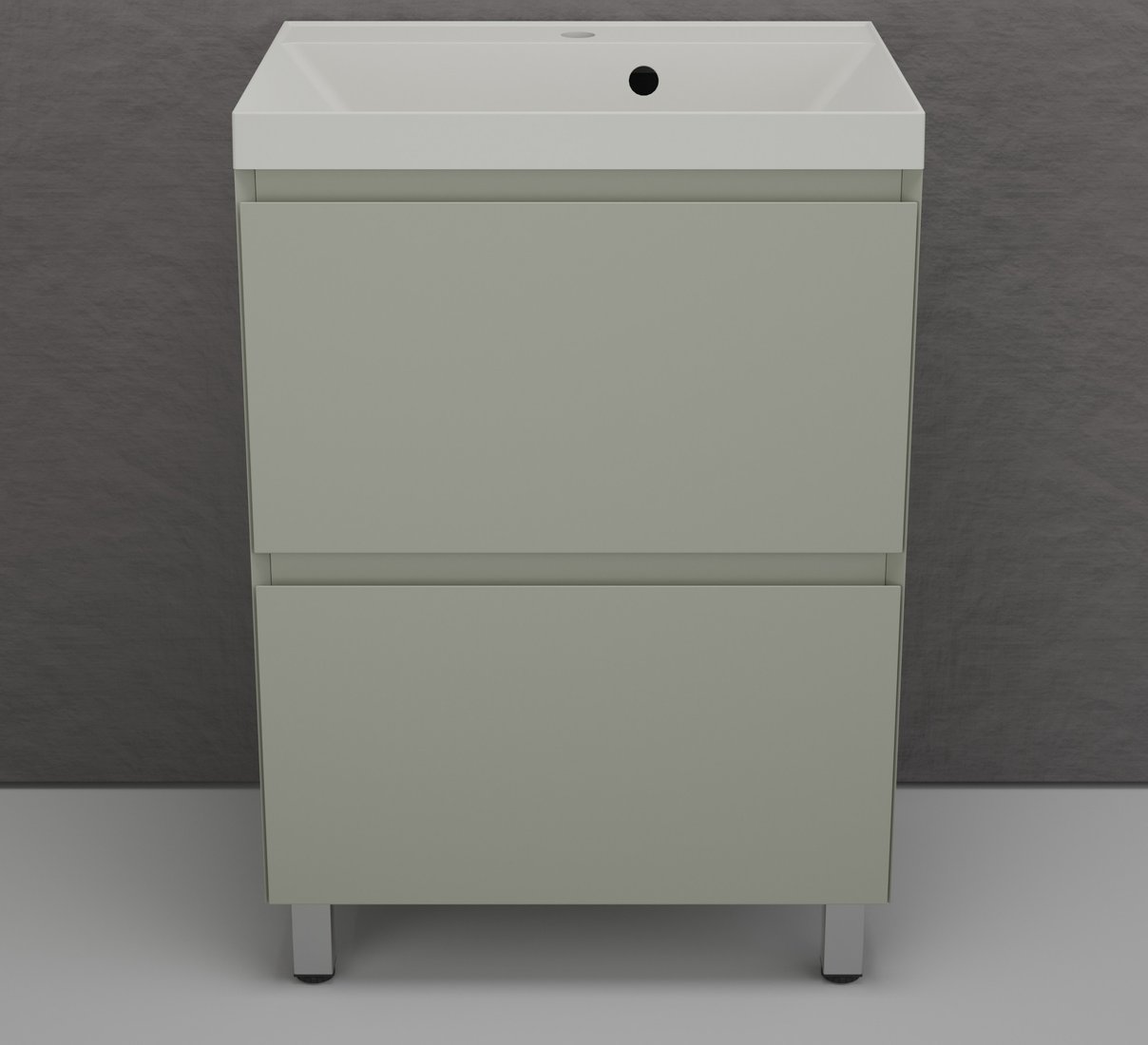 

Symbolite Тумба под умывальник Манхэттен 60 Plus 2 ящика + Asti 60x45 (олива/жасмин)